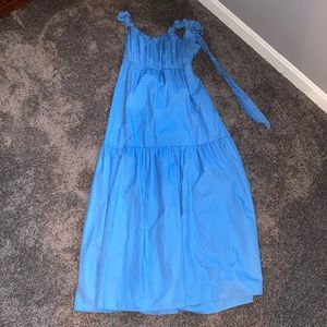 Abercrombie Poplin Back Bow Maxi Dress